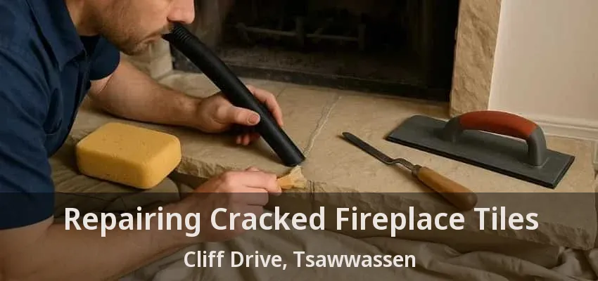 Repairing Cracked Fireplace Tiles Cliff Drive, Tsawwassen - BC